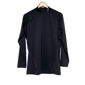 Gymshark Size Large Black Stretch Mock Neck Longsleeve Top